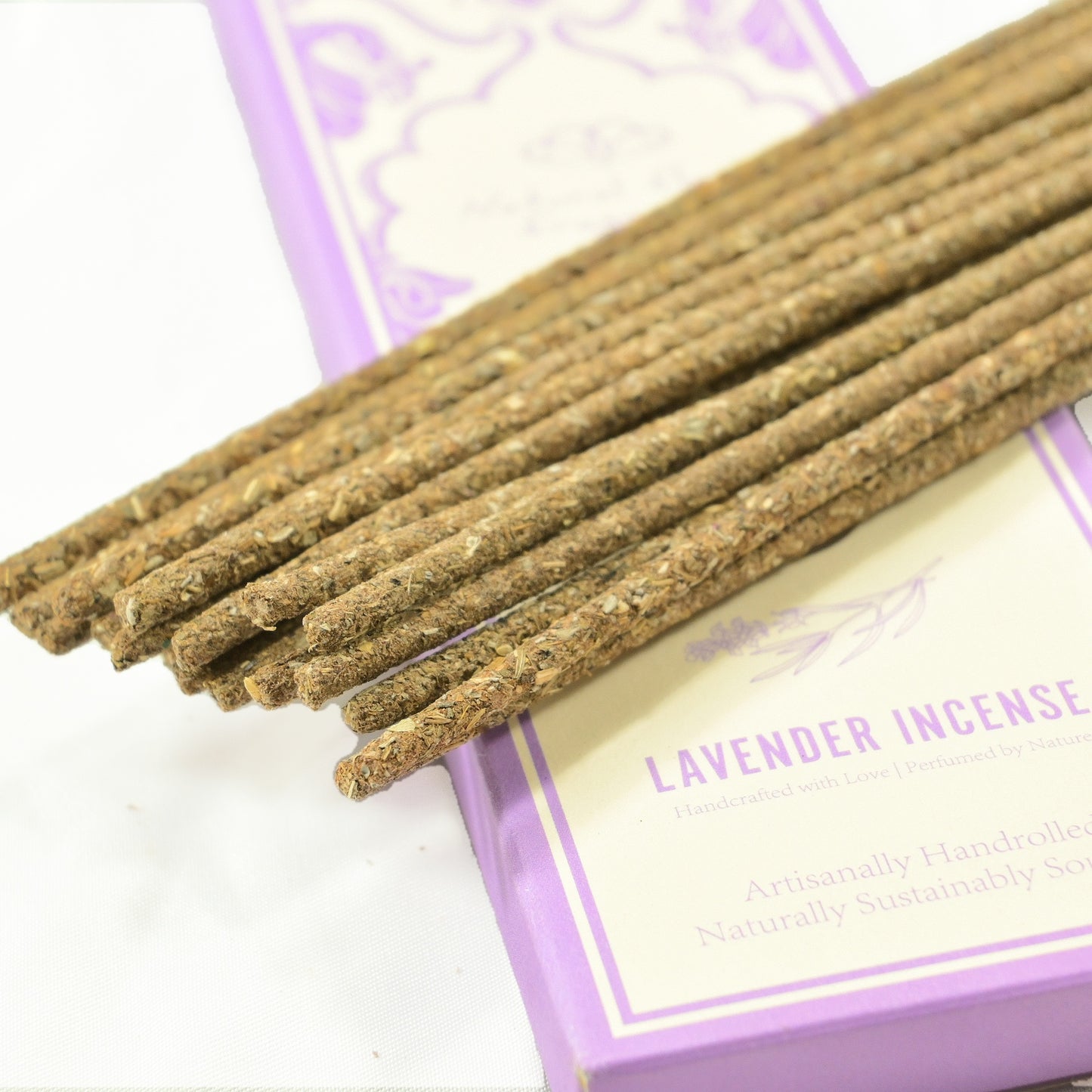 Handmade Natural Lavender Meditation Incense Sticks, 20 Count